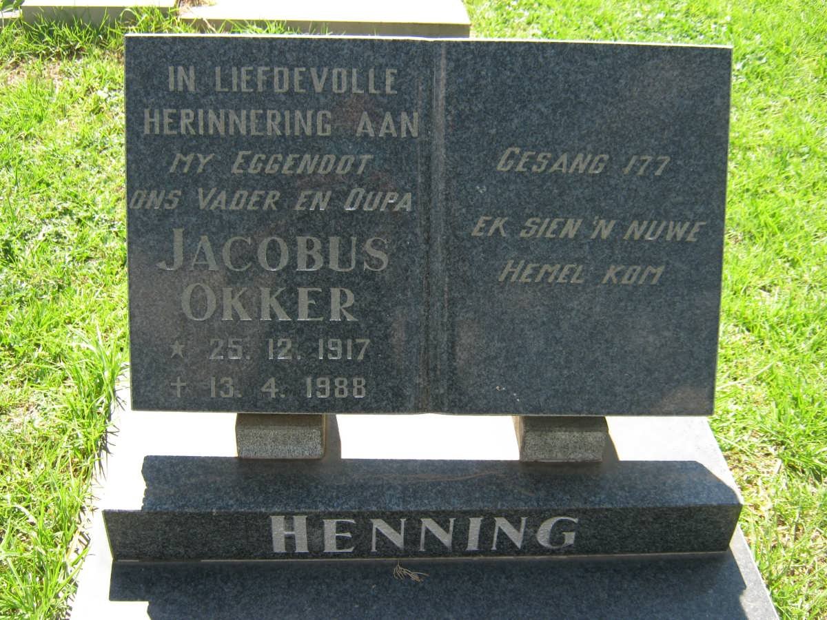 HENNING Jacobus Okker 1917-1988
