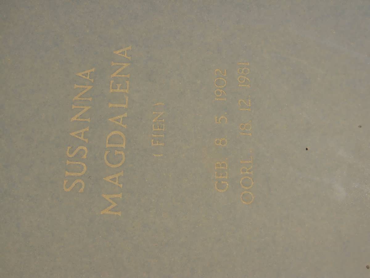 HEERDEN Susanna Magdalena, van 1902-1981