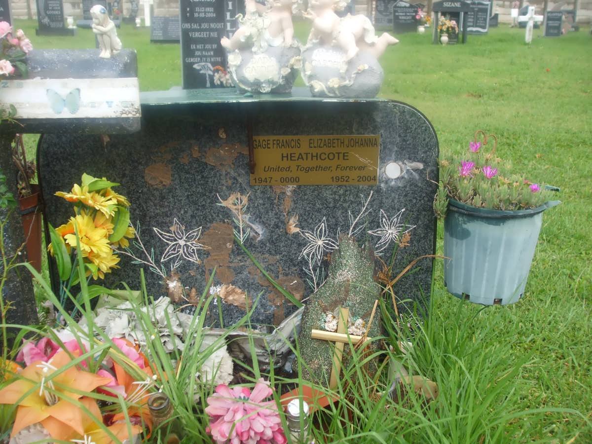 HEATHCOTE Gage Francis 1947-2000 &amp; Elizabeth Johanna 1952-2004