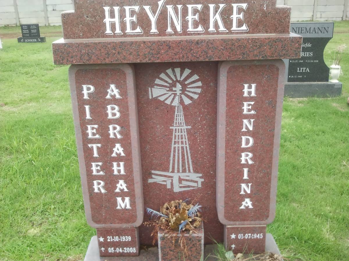 HEYNEKE Pieter Abraham 1939-2008 &amp; Hendrina 1945-