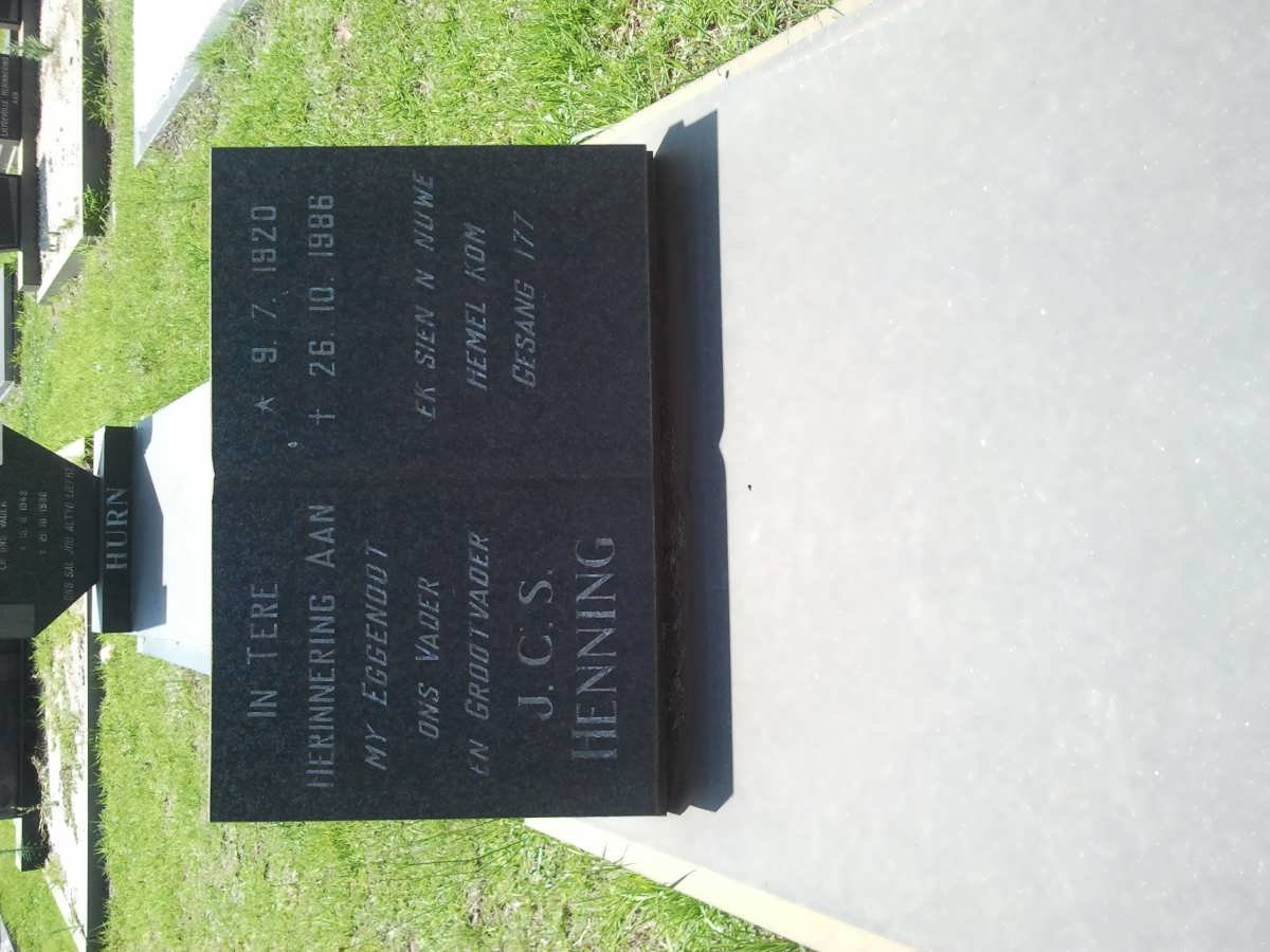 HENNING J.C.S. 1920-1986