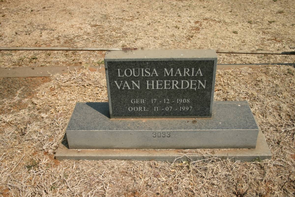 HEERDEN Louisa Maria, van 1908-1997