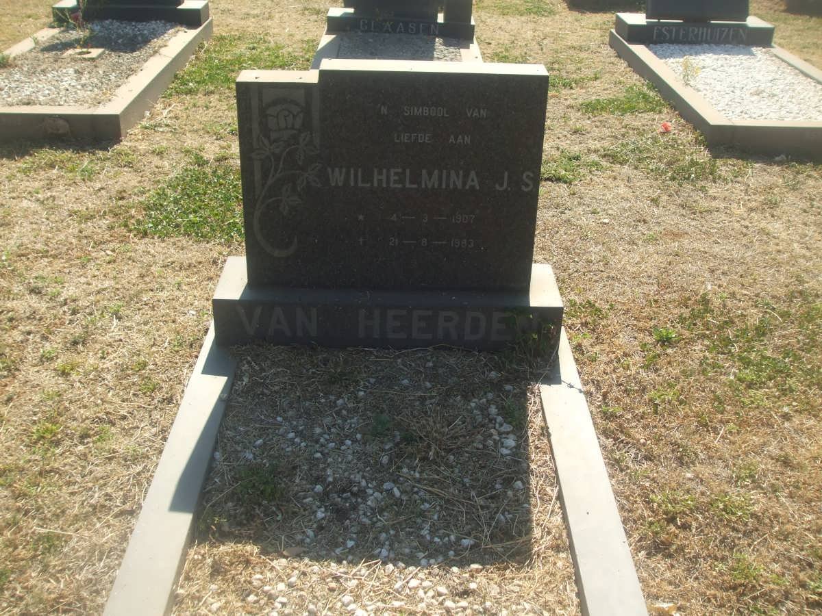 HEERDEN Wilhelmina J.S., van 1907-1983