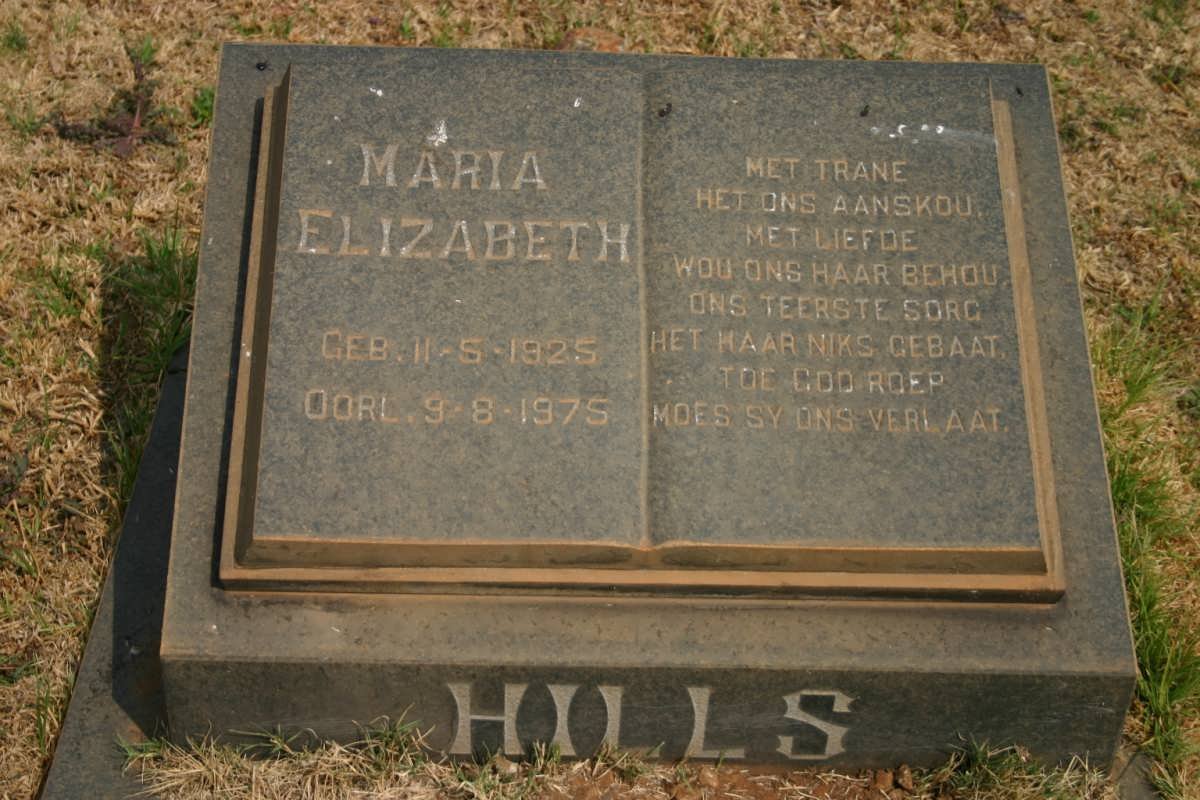 HILLS Maria Elizabeth 1925-1975