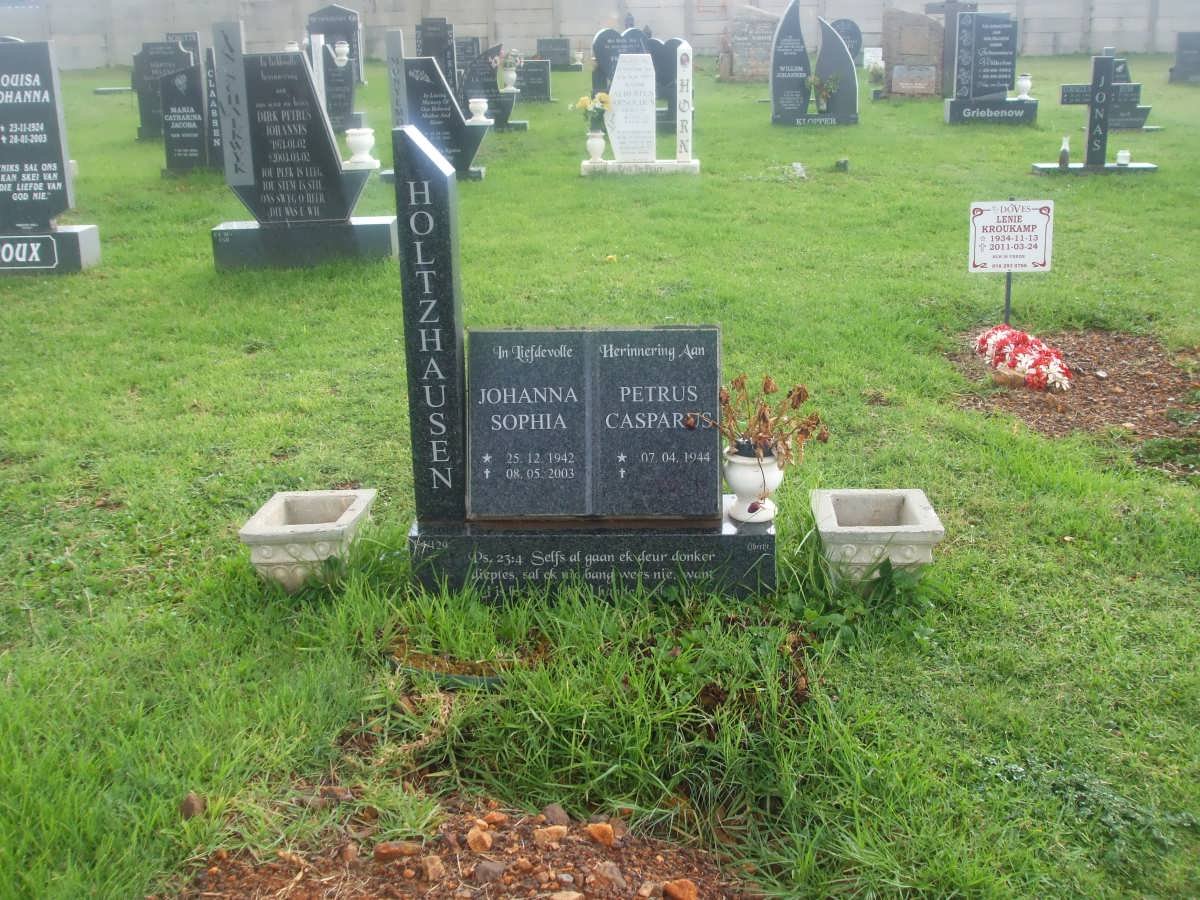 HOLTZHAUSEN Petrus Casparus 1944- &amp; Johanna Sophia 1942-2003