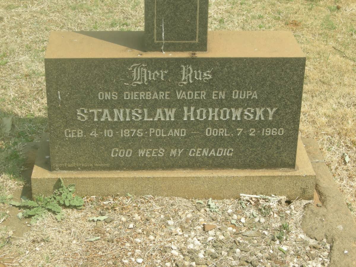 HOHOWSKY Stanislaw 1875-1960