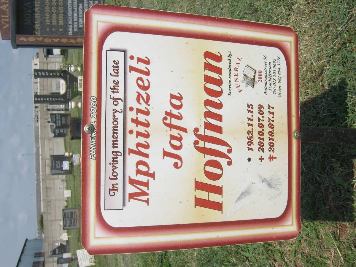 HOFFMAN Mphitizeli Jafta 1982-2010