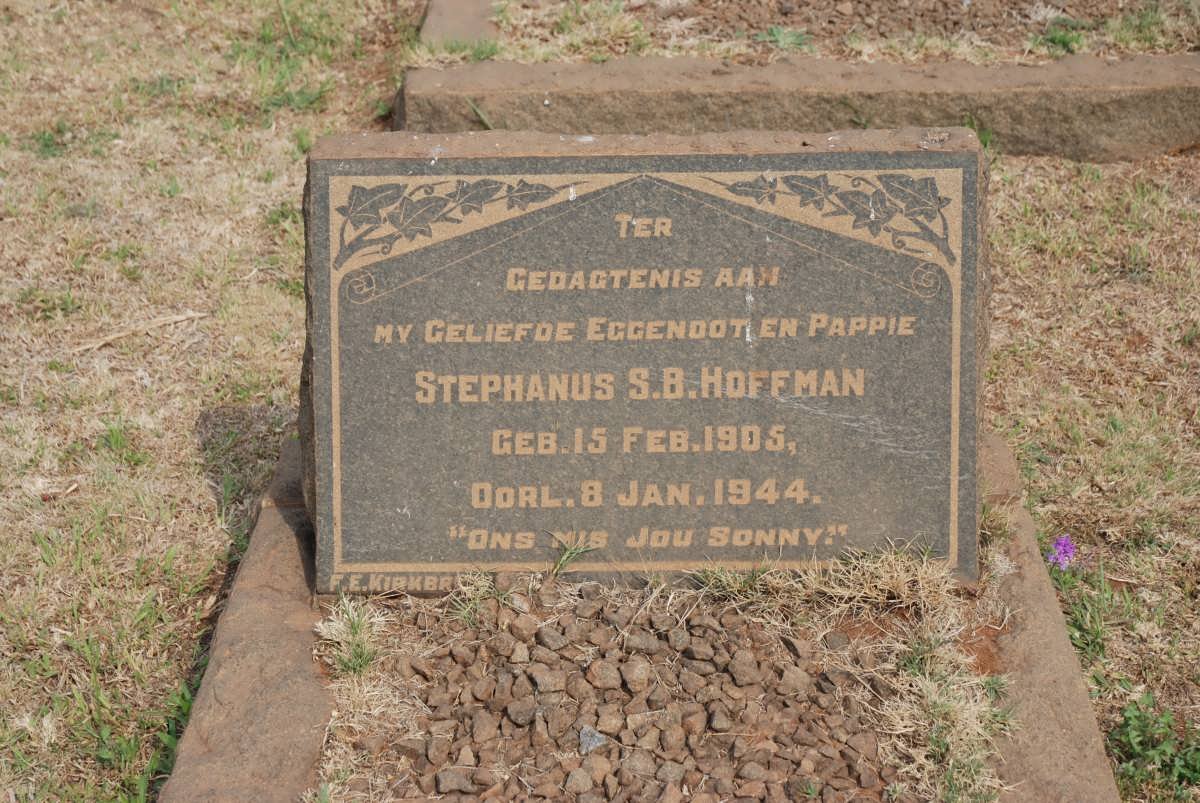 HOFFMAN Stephanus S.B. 1905-1944