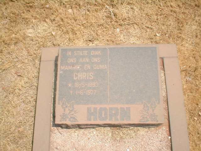 HORN Chris 1893-1977
