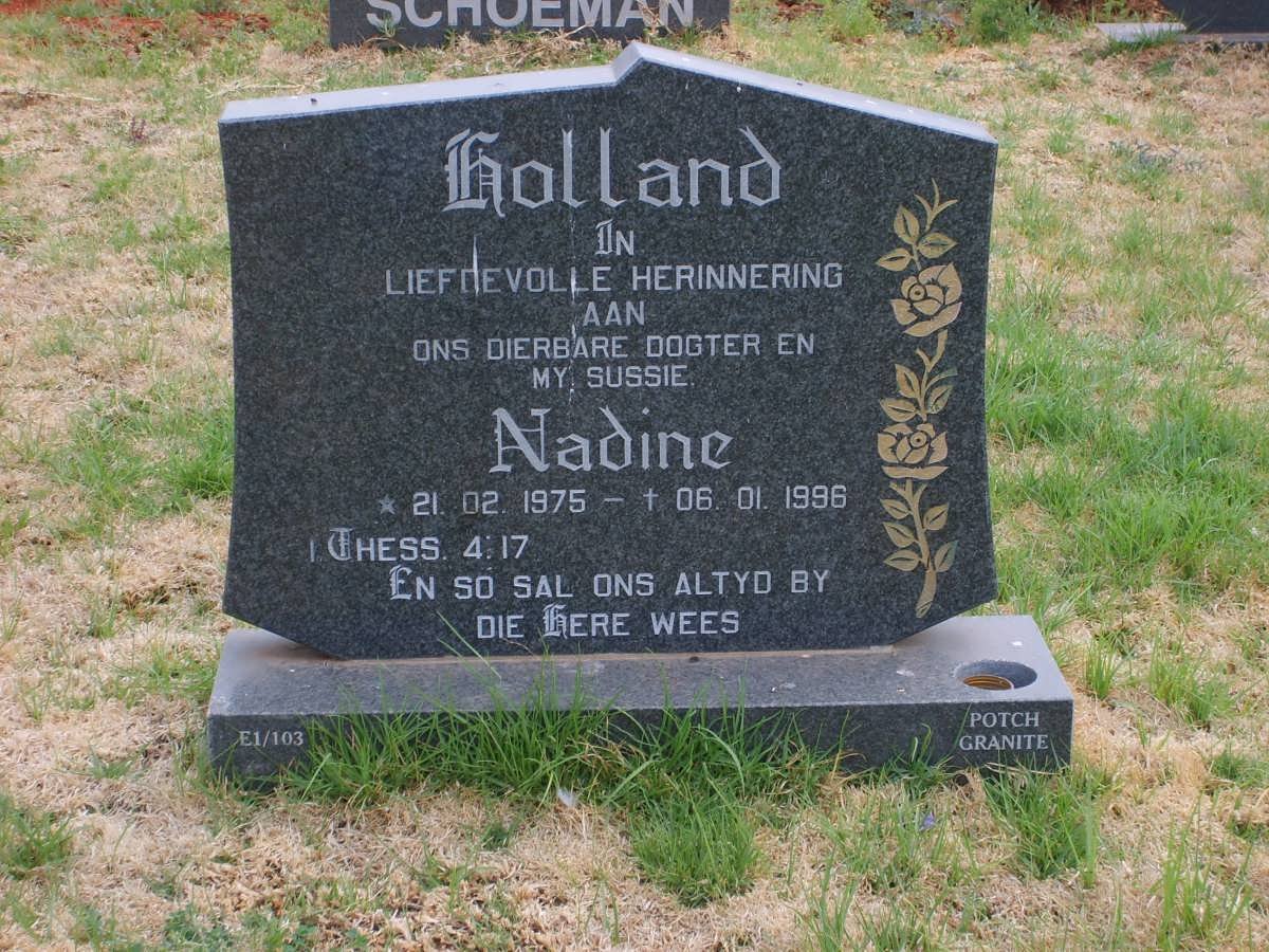 HOLLAND Nadine 1975-1996