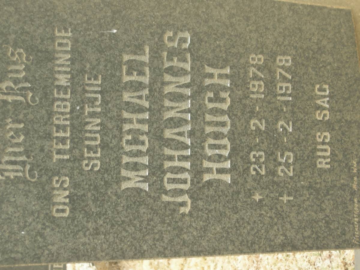 HOUGH Michael Johannes 1978-1979