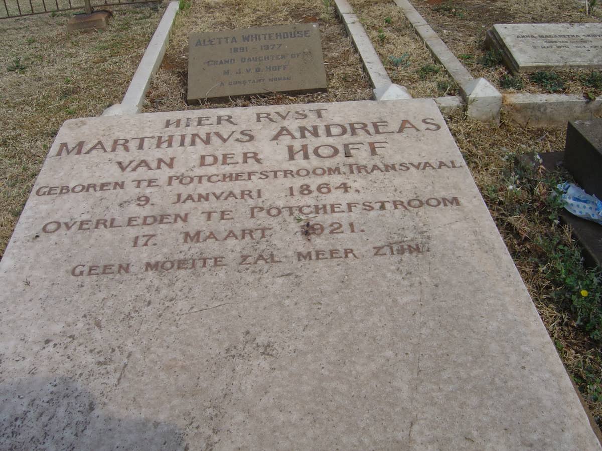 HOFF Marthinvs Andreas, van der 1864-1921