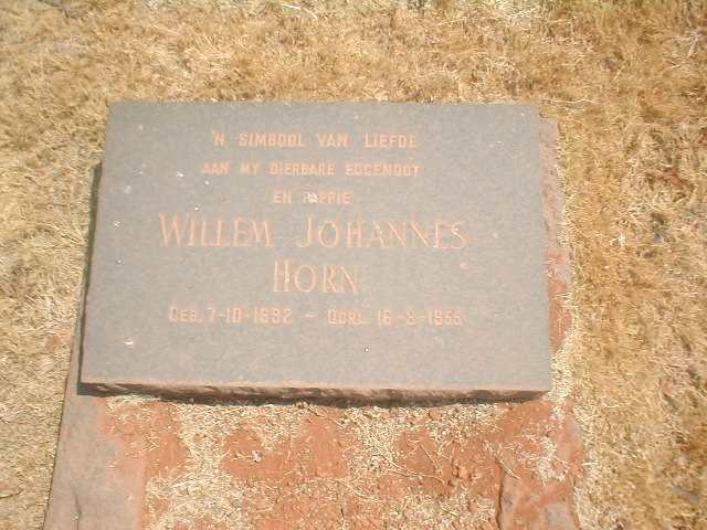HORN Willem Johannes 1892-1955