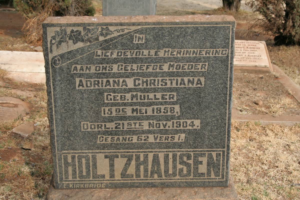 HOLTZHAUSEN Adriana Christiana nee MULLER 1858-1904