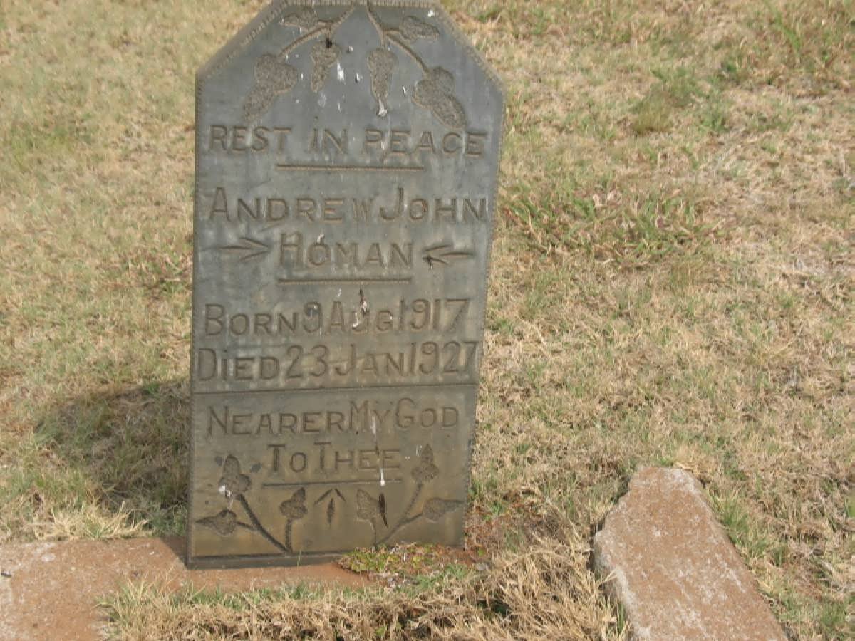 HOMAN Andrew John 1917-1927
