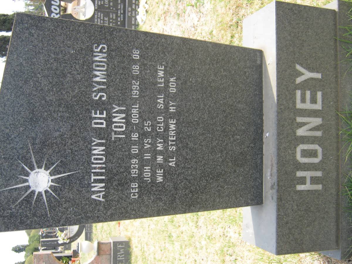 HONEY Anthony De Symons 1939-1992
