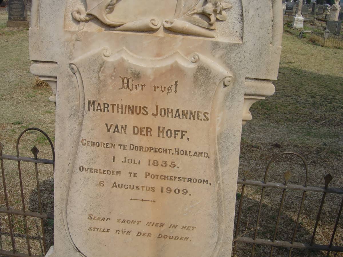 HOFF Marthinus Johannes, van der 1835-1909