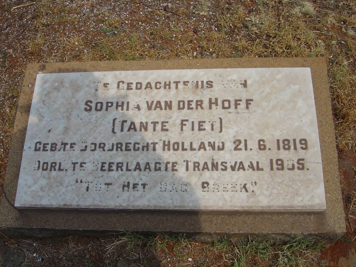 HOFF Sophia, van der 1819-1905