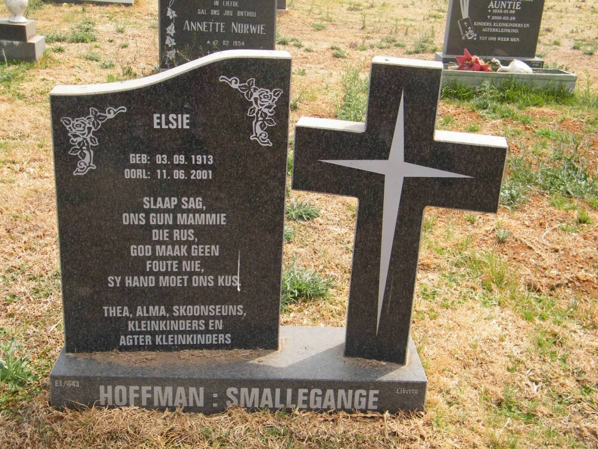 HOFFMAN Elsie nee SMALLEGANGE 1913-2001