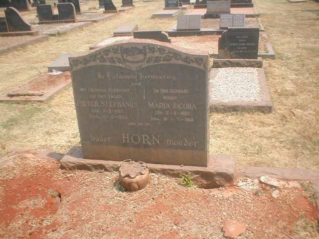 HORN Pieter Stephanus 1887-1952 &amp; Maria Jacoba 1890-1968