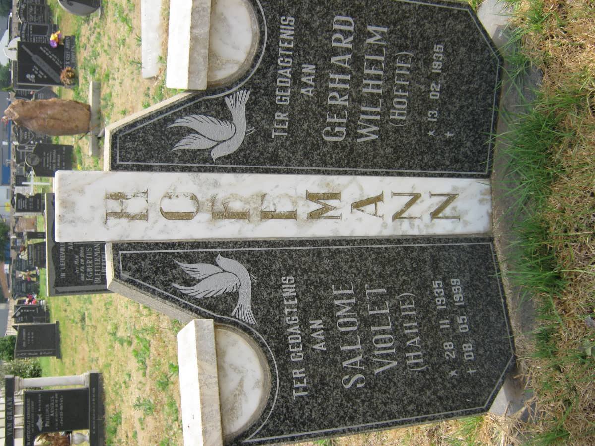 HOFFMANN Gerhard Wilhelm 1935- &amp; Salome Violet 1935-1999