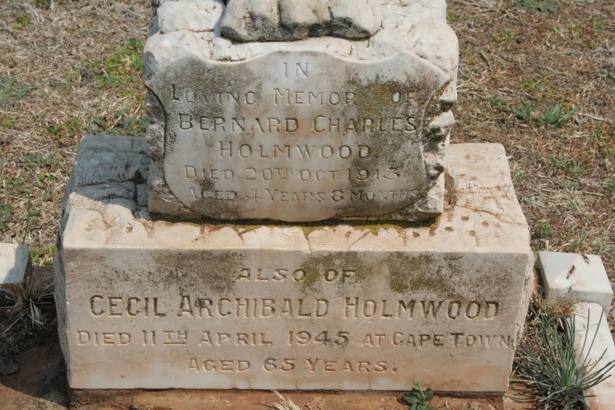HOLMWOOD Cecil Archibald -1945 :: HOLMWOOD Bernard Charles -1913