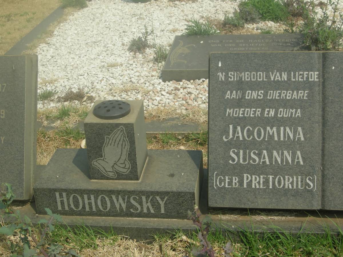 HOHOWSKY Jacomina Susanna nee PRETORIUS