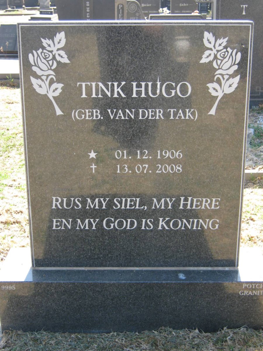 HUGO Tink nee VAN DER TAK 1906-1908