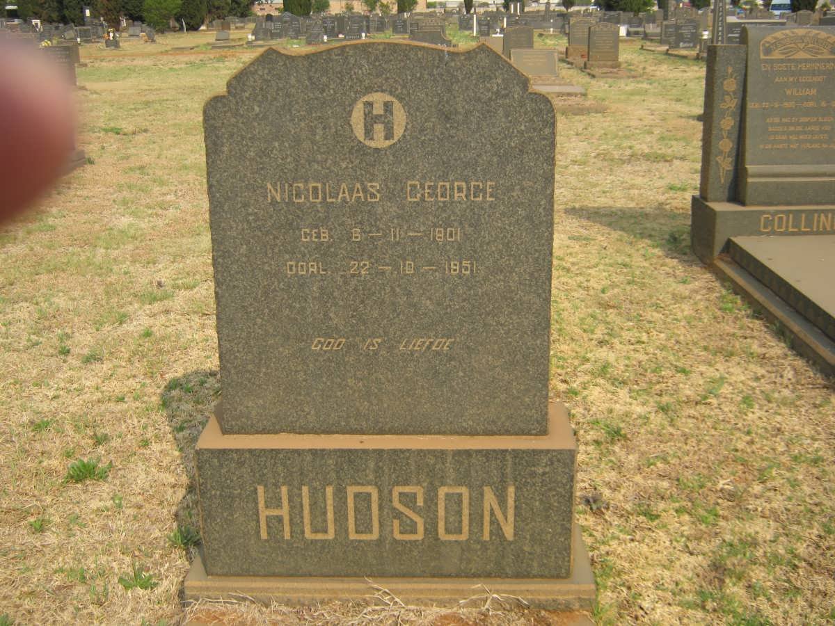 HUDSON Nicolaas George 1901-1951