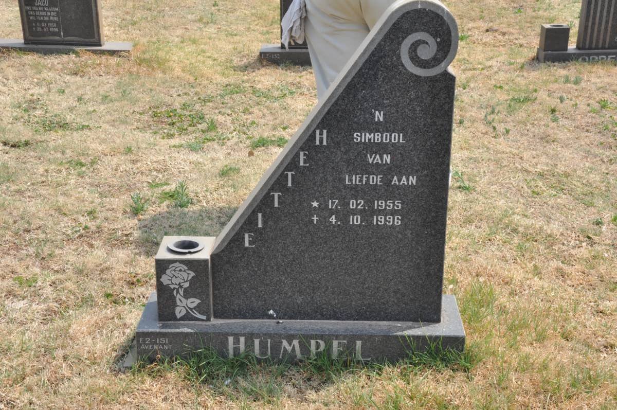 HUMPEL Hettie 1955-1996