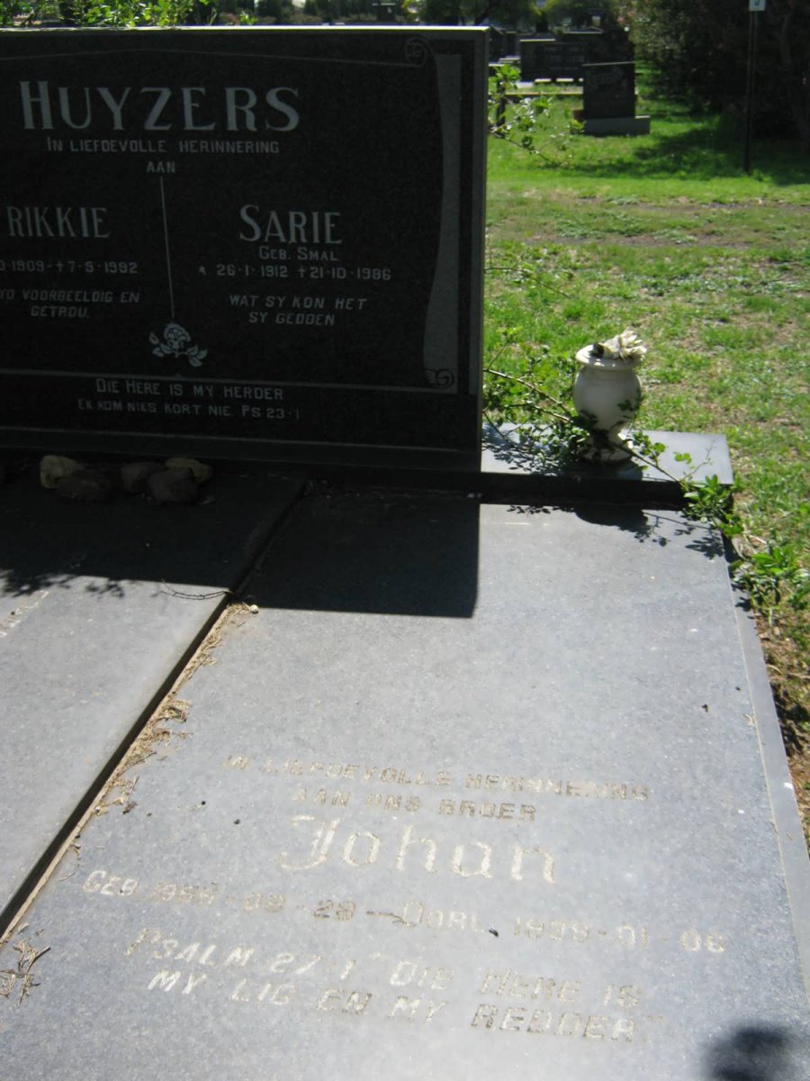 HUYZERS Frikkie 1909-1992 &amp; Sarie SMAL 1912-1986