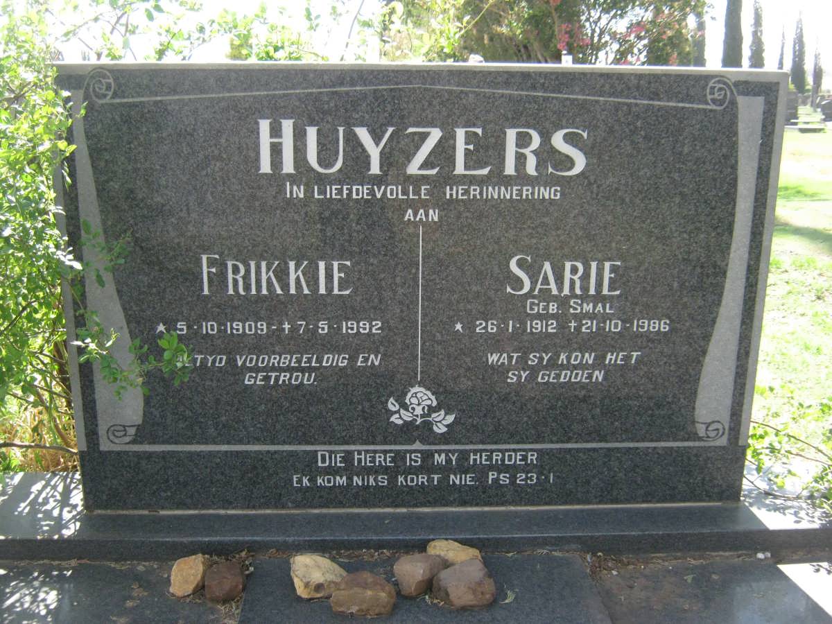 HUYZERS Frikkie 1909-1992 &amp; Sarie SMAL 1912-1986