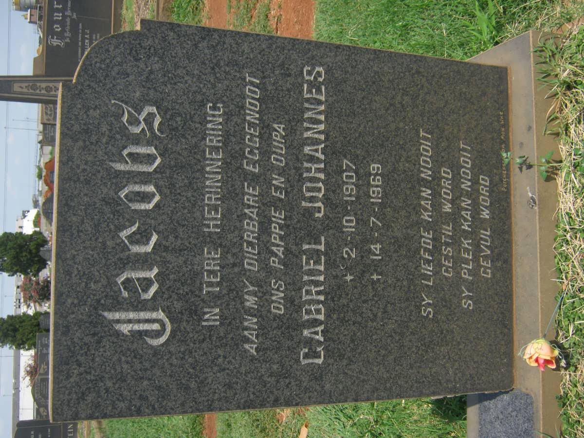 JACOBS Gabriel Johannes 1907-1969