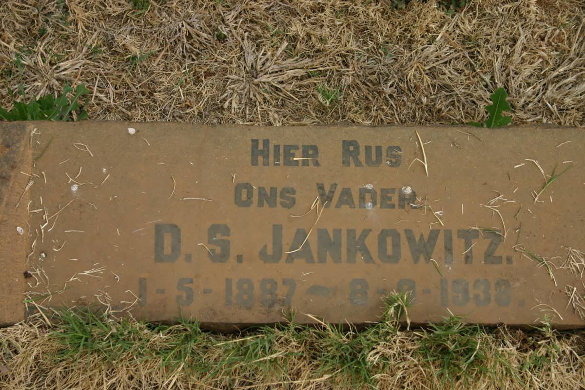JANKOWITZ D.S. 1887-1938