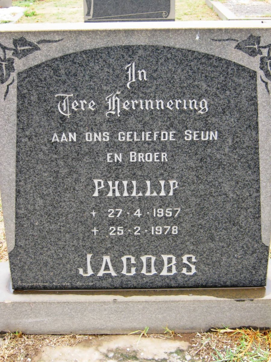 JACOBS Phillip 1957-1978