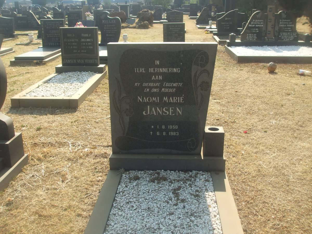 JANSEN Naomi Marié 1950-1983