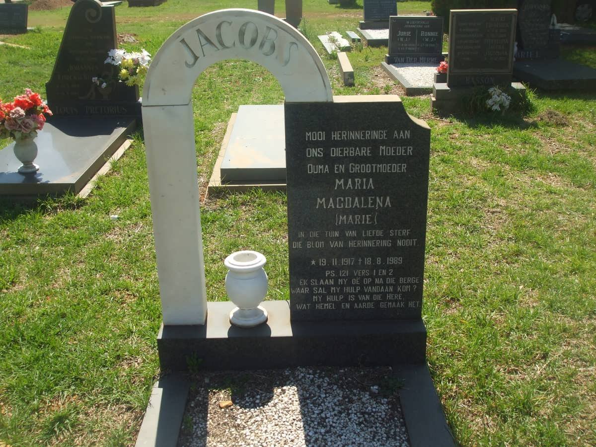 JACOBS Maria Magdalena 1917-1989