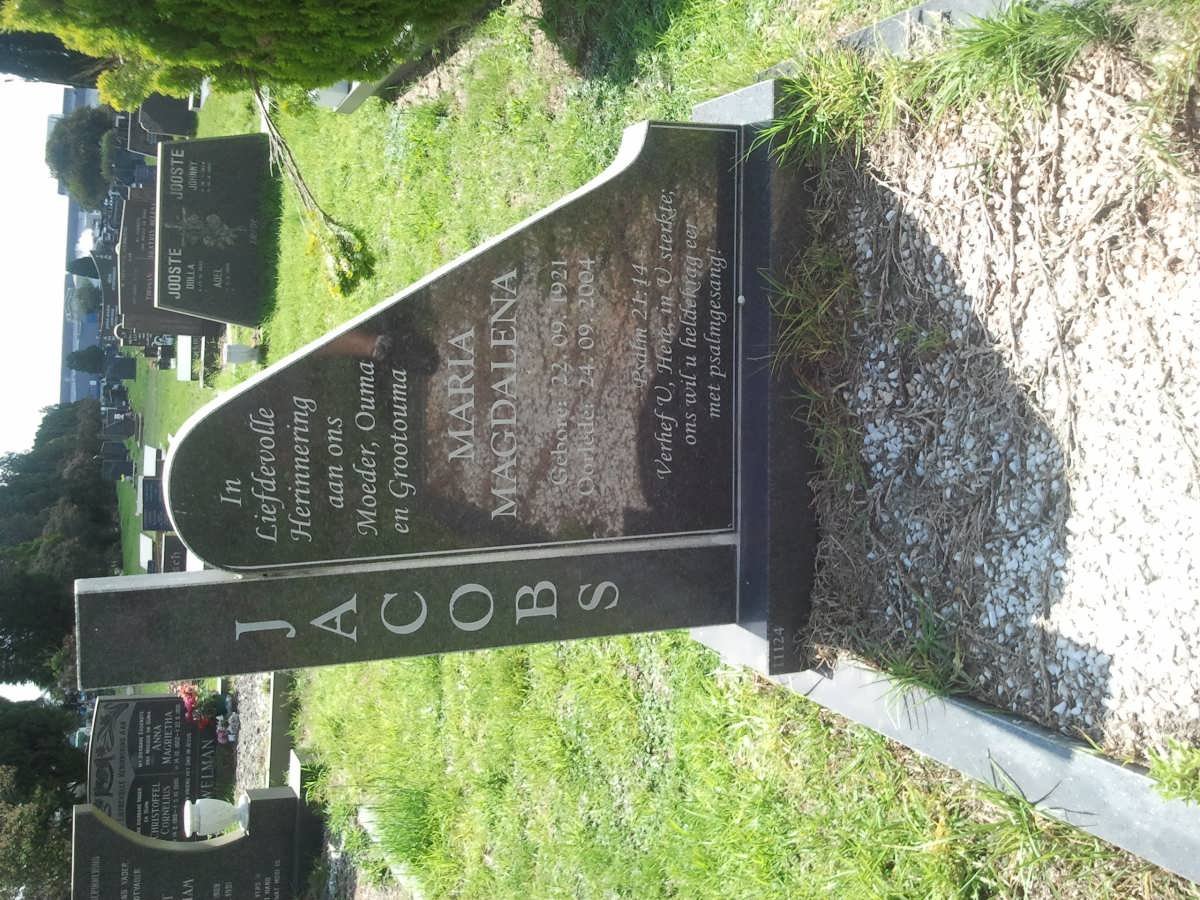 JACOBS Maria Magdalena 1921-2004