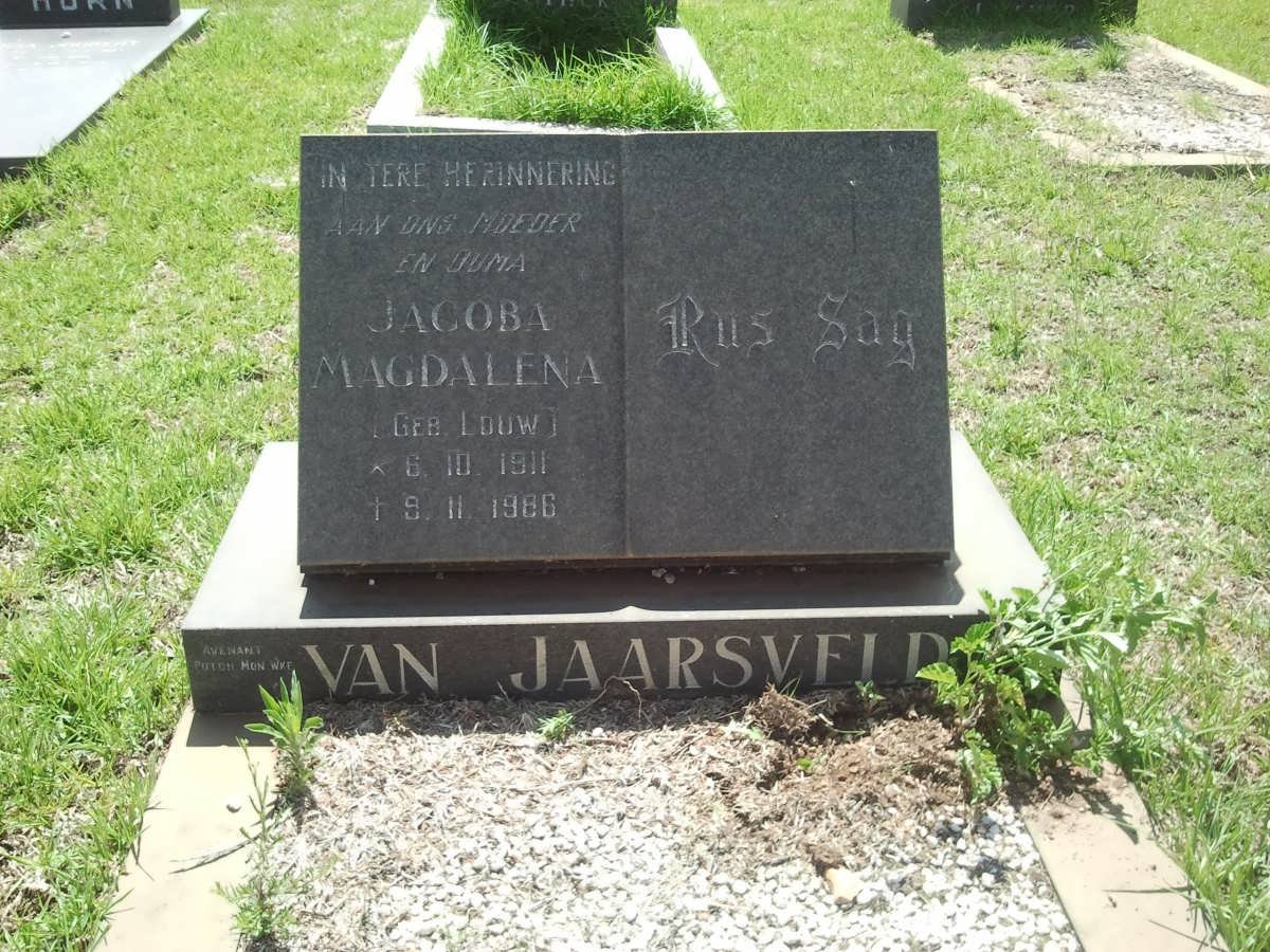 JAARSVELD Jacoba Magdalena, van nee LOUW 1911-1986