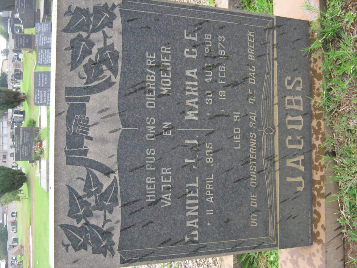JACOBS Daniel J.J. 1895- &amp; Maria C.E. 1908-1973