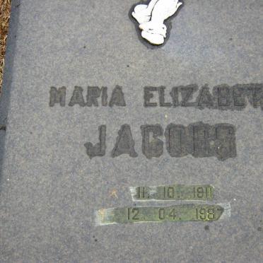 JACOBS Maria Elizabeth 1911-1987