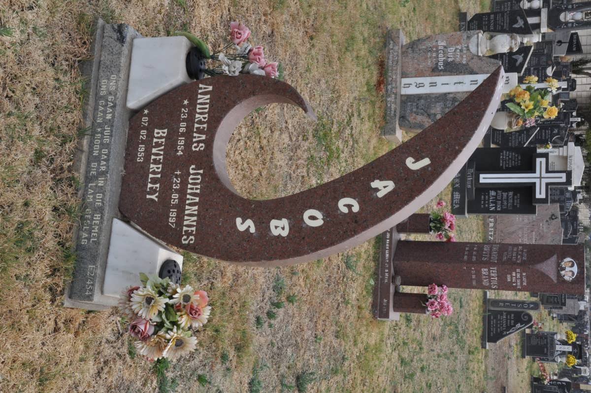 JACOBS Andreas Johannes 1954-1997 &amp; Beverley 1953-