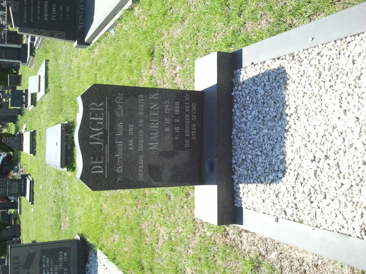 JAGER Maureen K., de 1943-1989