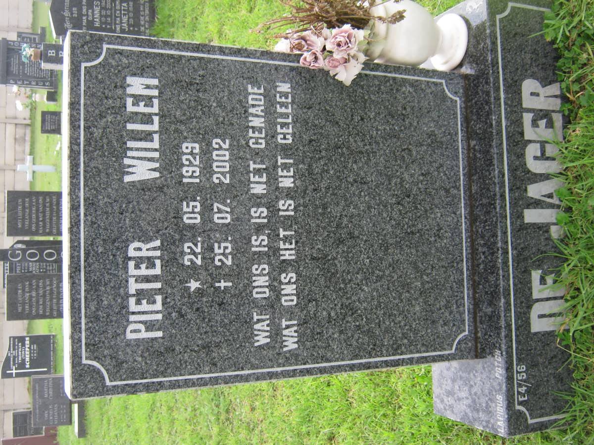 JAGER Pieter Willem, de 1929-2002