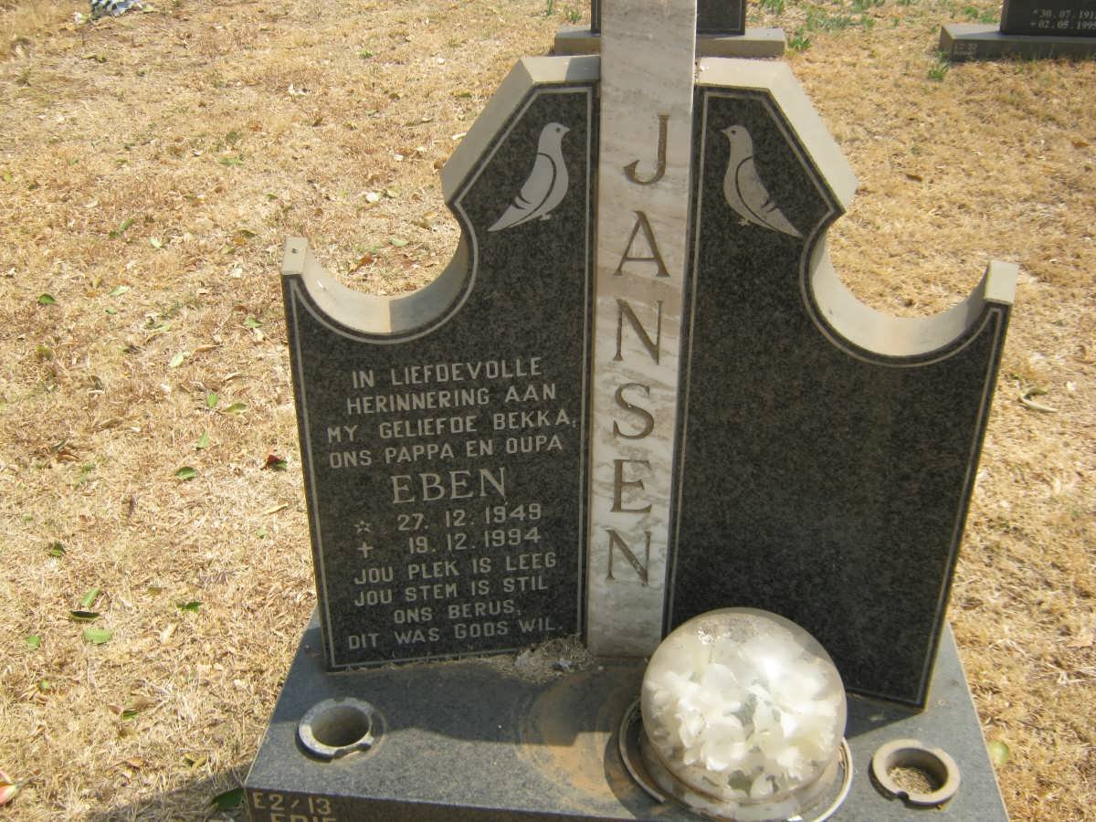 JANSEN Eben 1949-1994