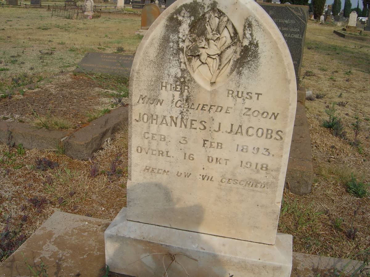 JACOBS Johannes J. 1893-1918