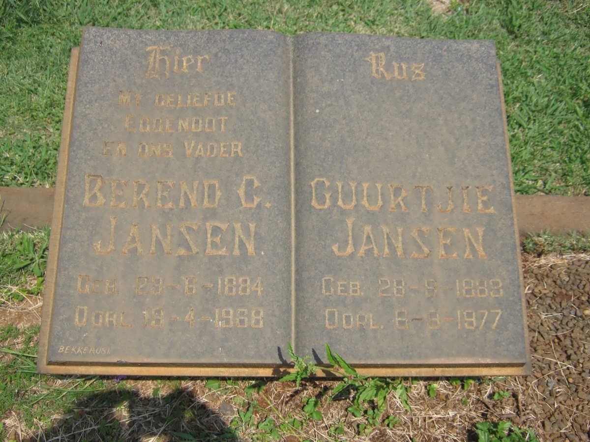 JANSEN Berend C. 1884-1968 &amp; Guurtjie 1888-1977