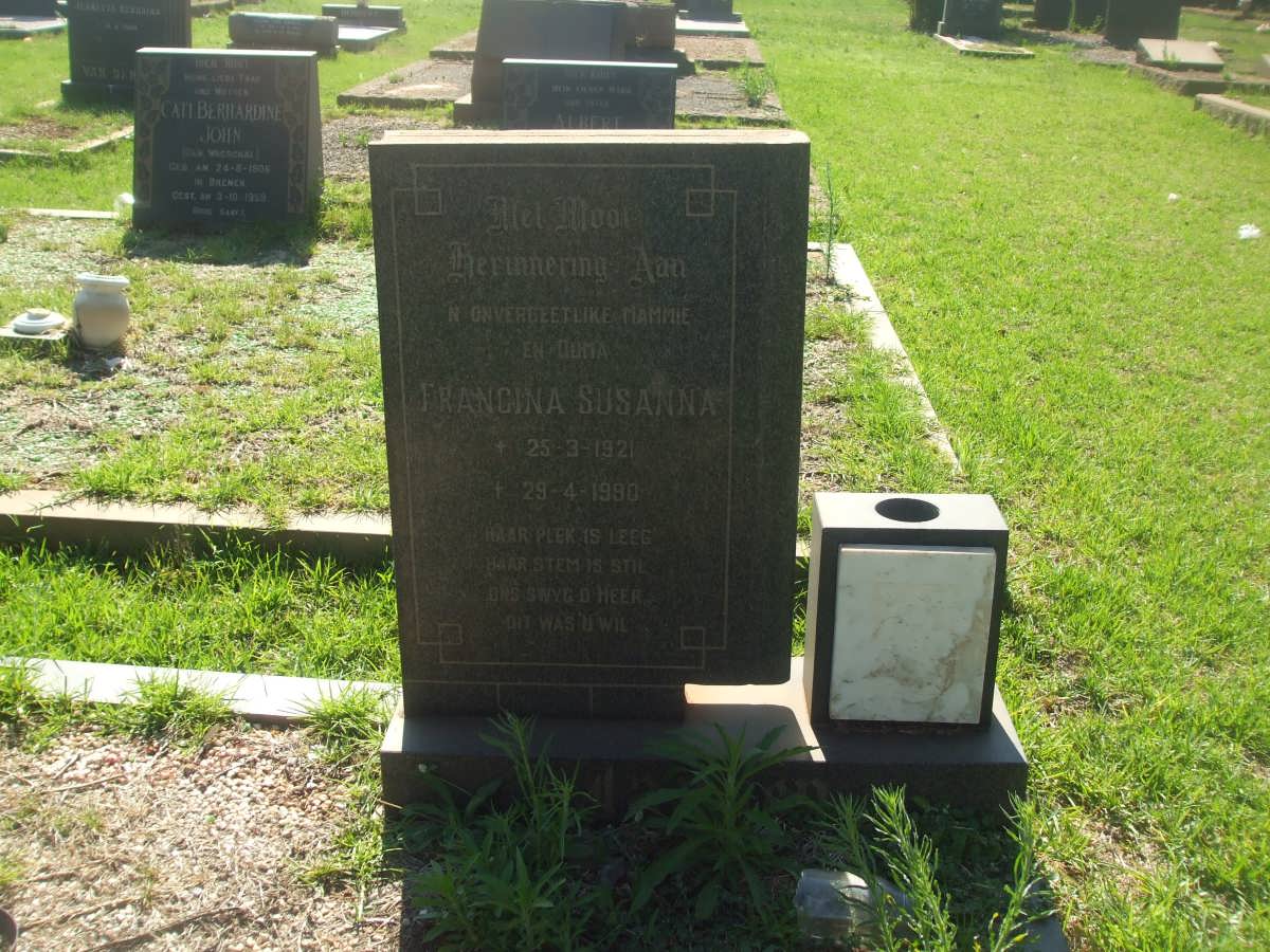 JANSEN Francina Johanna 1921-1990