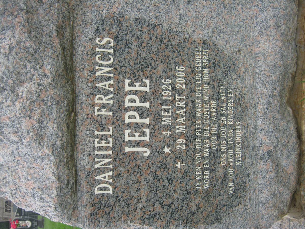 JEPPE Daniel Francis 1926-2006