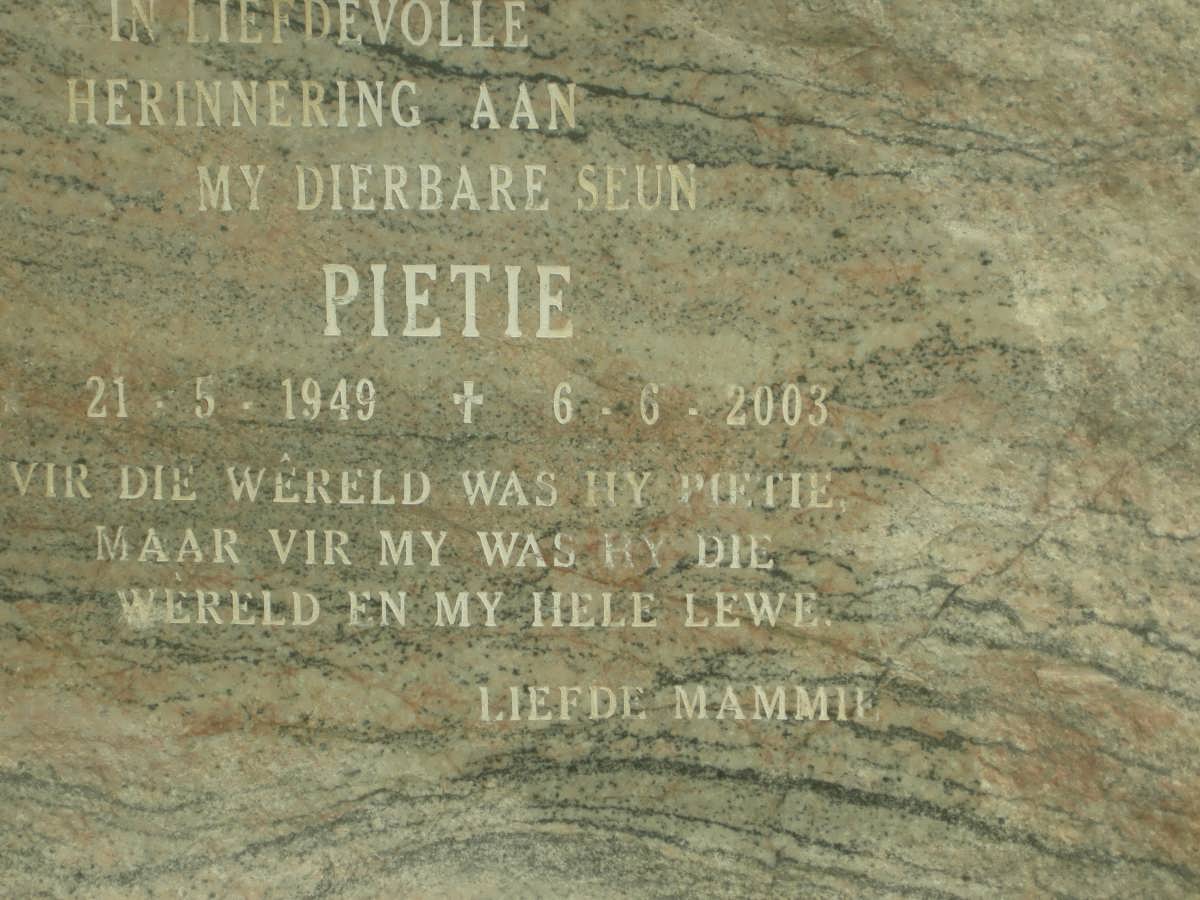 JERSICH Pietie 1949-2003